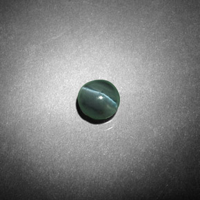 0.62 ct Green Chrysoberyl Cat's Eye Stone, Natural Chrysoberyl Cat's Eye in Round Cabochon Shape for Sale