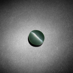 0.72 ct Green Chrysoberyl Cat's Eye Stone, Natural Chrysoberyl Cat's Eye in Oval Cabochon Shape for Sale