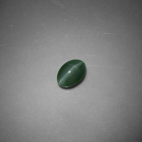 Chrysoberyl Cat's Eye Gemstone in 5.7 x 4.1 mm Size for Sale, Chrysoberyl Cat's Eye Stone in Green Color