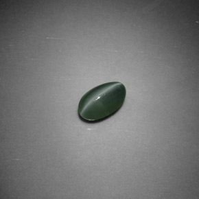 1.05 ct Green Chrysoberyl Cat's Eye Stone, Natural Chrysoberyl Cat's Eye in Oval Cabochon Shape for Sale