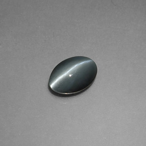0.65 ct Gray Chrysoberyl Cat's Eye Stone, Natural Chrysoberyl Cat's Eye in Oval Cabochon Shape for Sale
