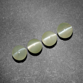 Chrysoberyl Cat's Eye Gemstone in 4.3 mm Size for Sale, Chrysoberyl Cat's Eye Stone in Green Color