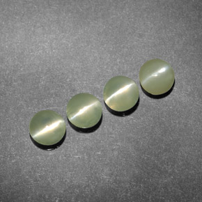 Chrysoberyl Cat's Eye Gemstone in 4 mm (calibrated) Size for Sale, Chrysoberyl Cat's Eye Stone in Green Color