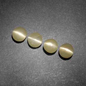 1.59 ct Yellow Chrysoberyl Cat's Eye Stone, Natural Chrysoberyl Cat's Eye in Round Cabochon Shape for Sale
