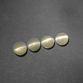 Chrysoberyl Cat's Eye Gemstone in 4 mm (calibrated) Size for Sale, Chrysoberyl Cat's Eye Stone in Golden Green Color