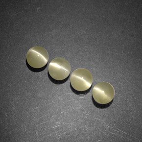 2.13 ct Gold Chrysoberyl Cat's Eye Stone, Natural Chrysoberyl Cat's Eye in Round Cabochon Shape for Sale