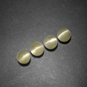 Chrysoberyl Cat's Eye Gemstone in 4 mm (calibrated) Size for Sale, Chrysoberyl Cat's Eye Stone in Golden Color