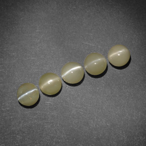 Chrysoberyl Cat's Eye Gemstone in 4.4 mm Size for Sale, Chrysoberyl Cat's Eye Stone in Golden Color