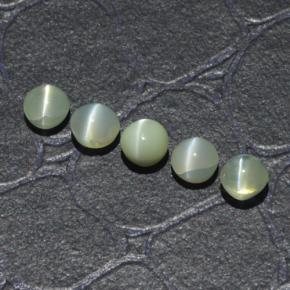 0.4ct Round Cabochon Golden Green Chrysoberyl Cat's Eye for sale thumb image of 0.4ct Round Cabochon Golden Green Chrysoberyl Cat's Eye (ID: 294838)
