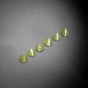 Chrysoberyl Cat's Eye Gemstone in 3.8 mm Size for Sale, Chrysoberyl Cat's Eye Stone in Yellowish Green Color