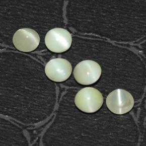 Chrysoberyl Cat's Eye Gemstones in 4 mm (calibrated) Size for Sale, Chrysoberyl Cat's Eye Stones in Yellowish Green Color