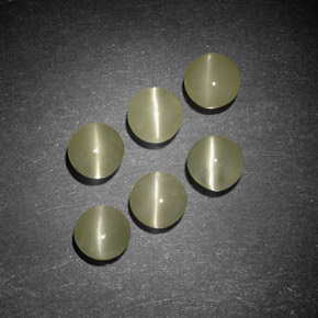 Chrysoberyl Cat's Eye Gemstone in 4.2 mm Size for Sale, Chrysoberyl Cat's Eye Stone in Yellowish Green Color
