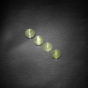 1.15 ct Green Chrysoberyl Cat's Eye Stone, Natural Chrysoberyl Cat's Eye in Round Cabochon Shape for Sale