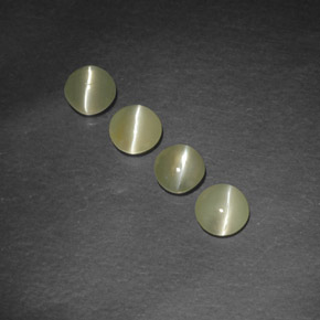 1.84 ct Green Chrysoberyl Cat's Eye Stone, Natural Chrysoberyl Cat's Eye in Round Cabochon Shape for Sale