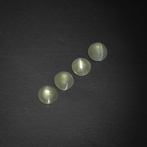 1.14 ct Green Chrysoberyl Cat's Eye Stone, Natural Chrysoberyl Cat's Eye in Round Cabochon Shape for Sale