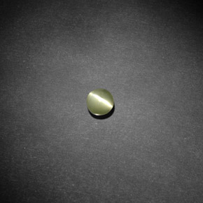 Chrysoberyl Cat's Eye Gemstone in 4 mm (calibrated) Size for Sale, Chrysoberyl Cat's Eye Stone in Yellowish Green Color