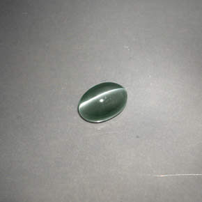 0.68 ct Green Chrysoberyl Cat's Eye Stone, Natural Chrysoberyl Cat's Eye in Oval Cabochon Shape for Sale
