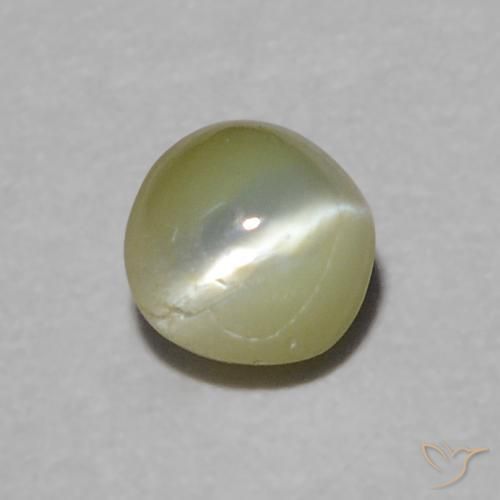 0.37 ct Brown Chrysoberyl Cat's Eye Stone, Natural Chrysoberyl Cat's Eye in Round Cabochon Shape for Sale