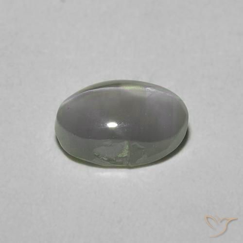 Chrysoberyl Cat's Eye Gemstone in 7.1 x 4.3 mm Size for Sale, Chrysoberyl Cat's Eye Stone in Medium Green Color