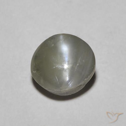 1.21ct Natural Medium Grey Chrysoberyl Cat's Eye, Oval, Opaque
