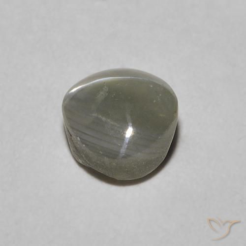 Chrysoberyl Cat's Eye Gemstone in 5.8 x 5.3 mm Size for Sale, Chrysoberyl Cat's Eye Stone in Medium Grey Color