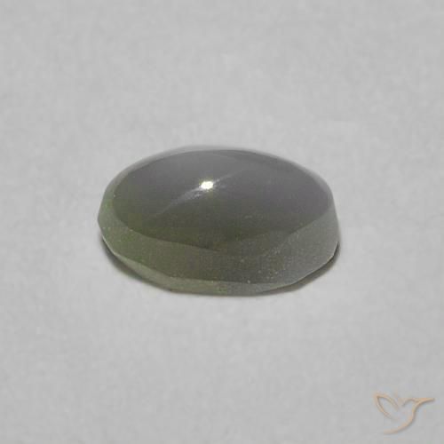 Chrysoberyl Cat's Eye Gemstone in 5 x 3 mm (calibrated) Size for Sale, Chrysoberyl Cat's Eye Stone in Medium Green Color