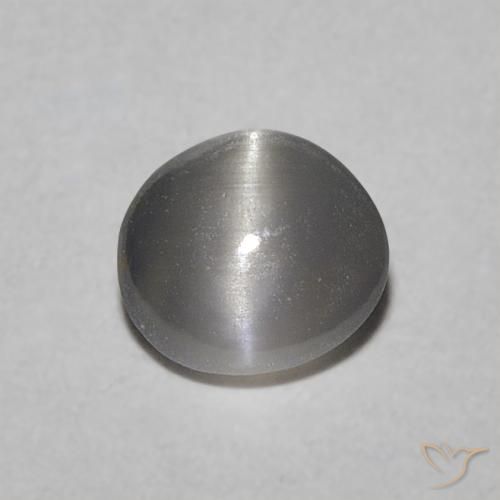 0,41 ct ovaler grüner Chrysoberyll-Katzenauge aus Sri Lanka, Größe 4,8 x 4,5mm, natürlicher Edelstein, Translucent Reinheit, 1 Stück ovaler Chrysoberyll-Katzenauge, Mohs-Härte von 8,5 Geeignet für den täglichen Gebrauch im Schmuck , Photo A