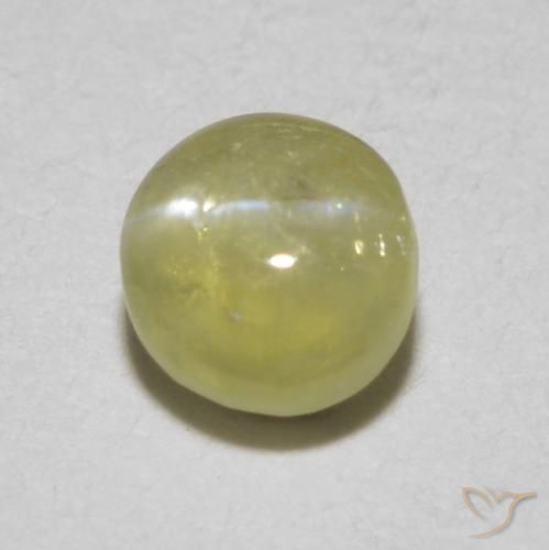 0.36 ct Oval Chrysoberyl Cat's Eye, 4.1 x 3.9 mm From Sri Lanka, Photo A