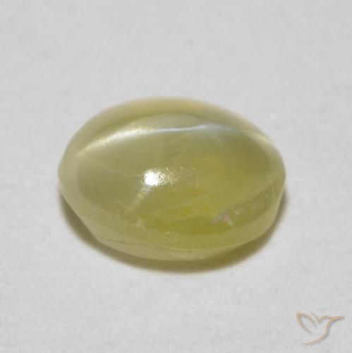 Chrysoberyl Cat's Eye Gemstone in 4.5 x 4.5 mm Size for Sale, Chrysoberyl Cat's Eye Stone in Light Yellow Color