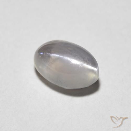 0.89 ct Gray Chrysoberyl Cat's Eye Stone, Natural Chrysoberyl Cat's Eye in Oval Cabochon Shape for Sale