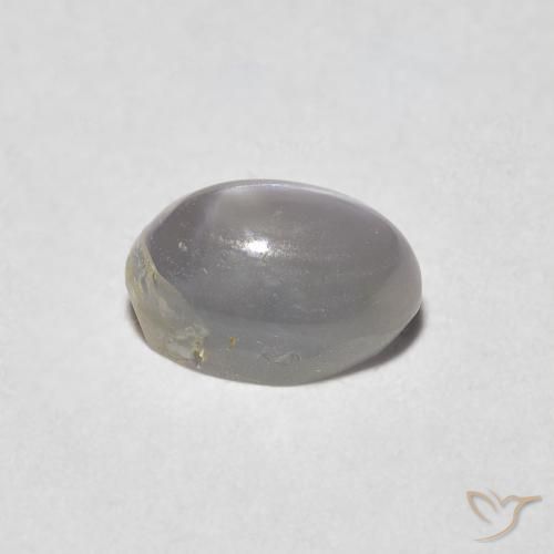 Chrysoberyl Cat's Eye Gemstone in 6 x 3.8 mm Size for Sale, Chrysoberyl Cat's Eye Stone in Warm Grey Color