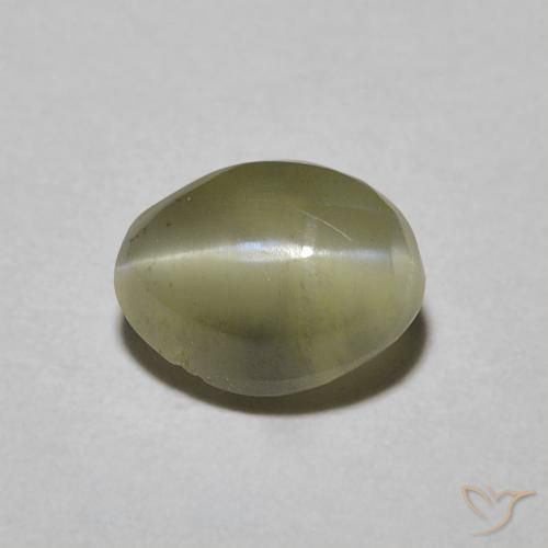 1,05 ct ovaler gelber Chrysoberyll-Katzenauge aus Sri Lanka, Größe 6,5 x 5mm, natürlicher Edelstein, Translucent Reinheit, 1 Stück ovaler Chrysoberyll-Katzenauge, Mohs-Härte von 8,5 Geeignet für den täglichen Gebrauch im Schmuck , Photo A