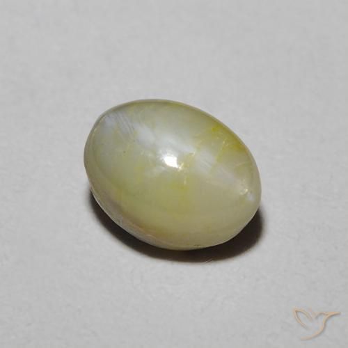 1,39 ct ovaler gelber Chrysoberyll-Katzenauge aus Sri Lanka, Größe 6,2 x 4,6mm, natürlicher Edelstein, Opaque Reinheit, 1 Stück ovaler Chrysoberyll-Katzenauge, Mohs-Härte von 8,5 Geeignet für den täglichen Gebrauch im Schmuck , Photo A