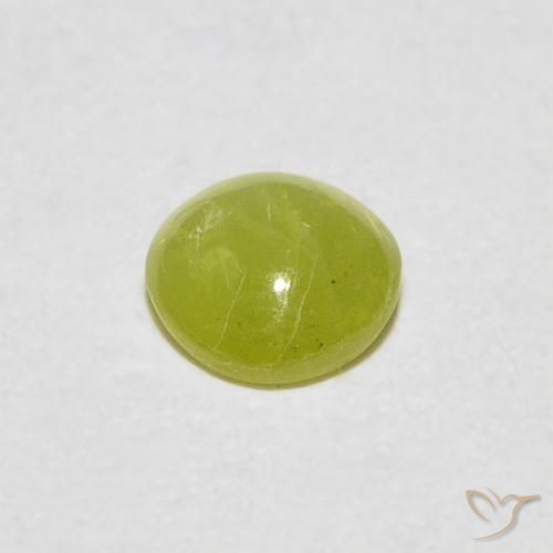 Chrysoberyl Cat's Eye Gemstone in 4 x 4 mm (calibrated) Size for Sale, Chrysoberyl Cat's Eye Stone in Medium Yellow Color