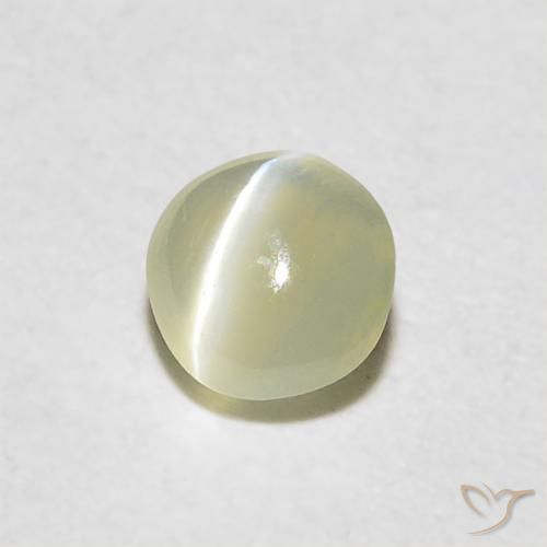 0.29 ct Yellow Chrysoberyl Cat's Eye Stone, Natural Chrysoberyl Cat's Eye in Round Cabochon Shape for Sale