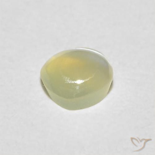 Chrysoberyl Cat's Eye Gemstone in 3.8 mm Size for Sale, Chrysoberyl Cat's Eye Stone in Light Yellow Color