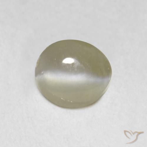 0.7 ct Oval Chrysoberyl Cat's Eye, 4.1 x 3.7 mm From Sri Lanka, Photo A
