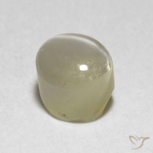 0.70 ct Yellow Chrysoberyl Cat's Eye Stone, Natural Chrysoberyl Cat's Eye in Oval Cabochon Shape for Sale