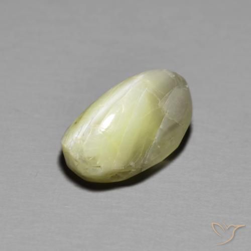 2.67 ct Yellow Chrysoberyl Cat's Eye Stone, Natural Chrysoberyl Cat's Eye in Oval Cabochon Shape for Sale