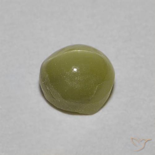 Chrysoberyl Cat's Eye Gemstone in 4 x 4 mm (calibrated) Size for Sale, Chrysoberyl Cat's Eye Stone in Yellowish Green Color