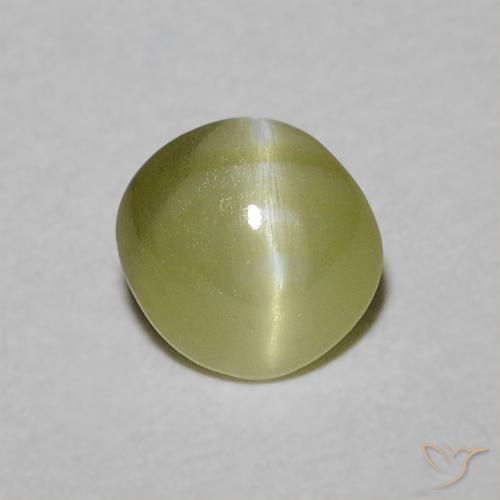 0.47ct Natural Yellowish Green Chrysoberyl Cat's Eye, Oval, Translucent