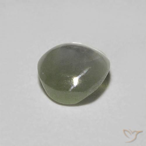 Chrysoberyl Cat's Eye Gemstone in 4.3 x 4.2 mm Size for Sale, Chrysoberyl Cat's Eye Stone in Medium Grey Color