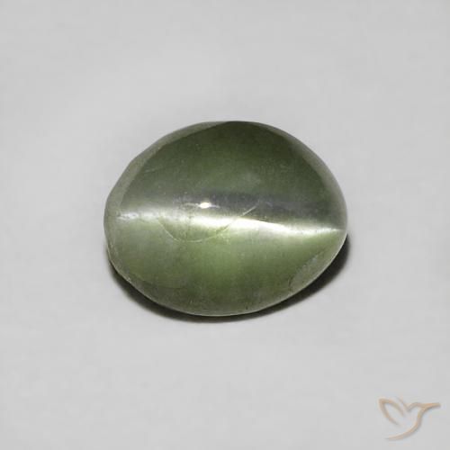 0.7 ct Oval Chrysoberyl Cat's Eye, 5.3 x 4.3 mm From Sri Lanka, Photo A
