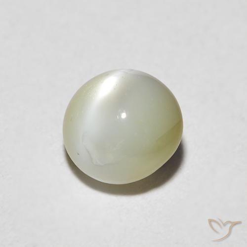 0.92 ct Yellow Chrysoberyl Cat's Eye Stone, Natural Chrysoberyl Cat's Eye in Oval Cabochon Shape for Sale