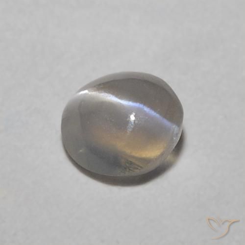 0.32 ct Gray Chrysoberyl Cat's Eye Stone, Natural Chrysoberyl Cat's Eye in Oval Cabochon Shape for Sale