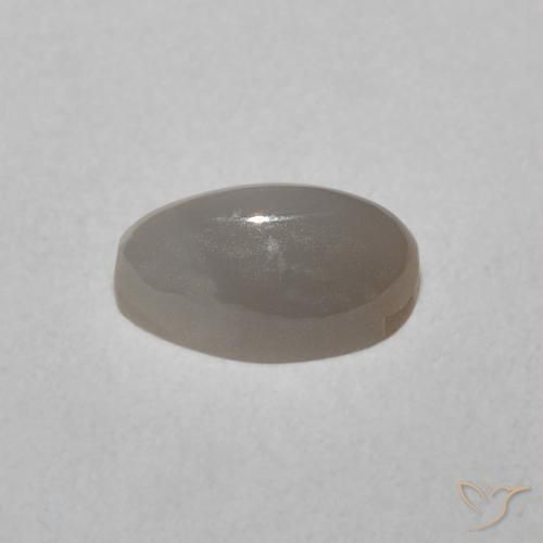Chrysoberyl Cat's Eye Gemstone in 6.7 x 3.9 mm Size for Sale, Chrysoberyl Cat's Eye Stone in Very Light Grey Color