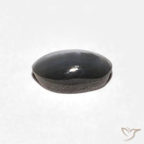 Chrysoberyl Cat's Eye Gemstone in 6 x 4 mm (calibrated) Size for Sale, Chrysoberyl Cat's Eye Stone in Medium Gray Color