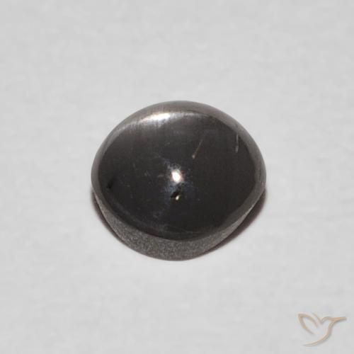 Chrysoberyl Cat's Eye Gemstone in 4.8 x 4.7 mm Size for Sale, Chrysoberyl Cat's Eye Stone in Medium Grey Color