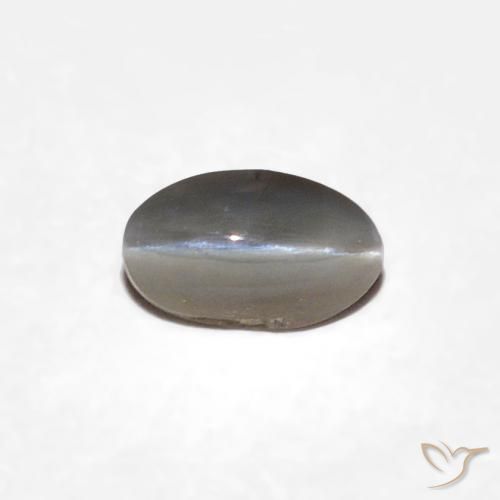 0.29ct Natural Very Light Grey Chrysoberyl Cat's Eye, Oval, Opaque