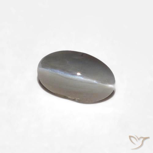 0.29 ct Gray Chrysoberyl Cat's Eye Stone, Natural Chrysoberyl Cat's Eye in Oval Cabochon Shape for Sale